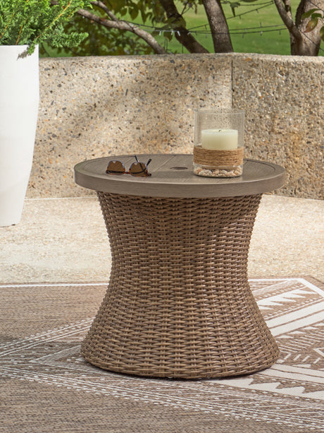 Laguna Heights Beige Outdoor End Table from Ashley - Luna Furniture