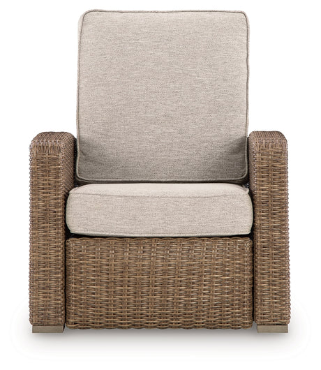 Laguna Heights Beige Outdoor Recliner from Ashley - Luna Furniture