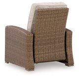 Laguna Heights Beige Outdoor Recliner from Ashley - Luna Furniture