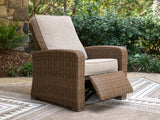 Laguna Heights Beige Outdoor Recliner from Ashley - Luna Furniture