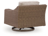 Laguna Heights Beige Swivel Lounge with Cushion from Ashley Furniture - Luna Furniture