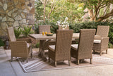 Laguna Heights Outdoor Dining Table and 6 Chairs in Beige from Ashley - Luna Furniture
