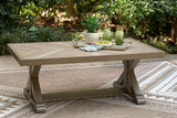 Laguna Heights Outdoor Sofa and 2 Chairs with Coffee Table in Beige from Ashley Furniture - Luna Furniture