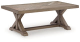 Laguna Heights Outdoor Sofa and Loveseat with Coffee Table in Beige from Ashley Furniture - Luna Furniture