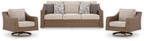 Laguna Heights Outdoor Sofa with 2 Lounge Chairs in Beige from Ashley Furniture - Luna Furniture