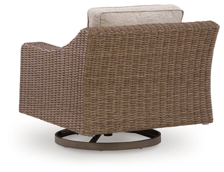 Laguna Heights Outdoor Sofa with 2 Lounge Chairs in Beige from Ashley - Luna Furniture
