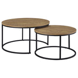Lainey Mango 2-Piece Round Nesting Coffee Table from Coaster - Luna Furniture