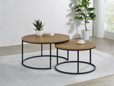 Lainey Mango 2-Piece Round Nesting Coffee Table from Coaster - Luna Furniture