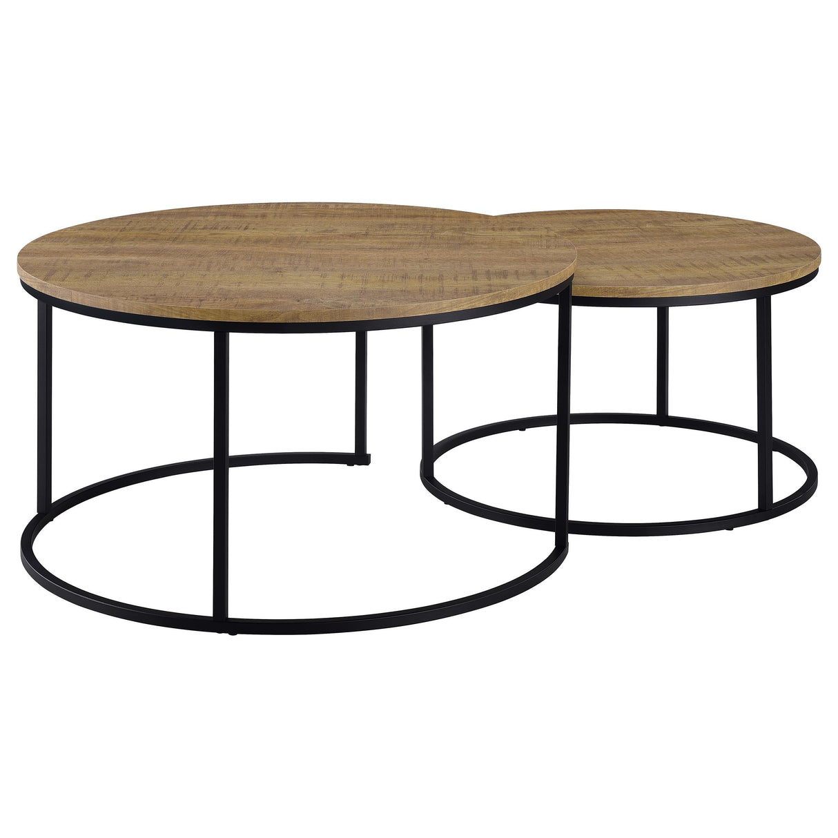 Lainey Mango 2-Piece Round Nesting Coffee Table from Coaster - Luna Furniture