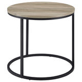 Lainey Distressed Pine Round Occasional Side End Table from Coaster - Luna Furniture
