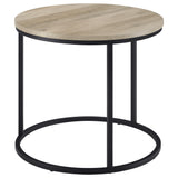 Lainey Distressed Pine Round Occasional Side End Table from Coaster - Luna Furniture