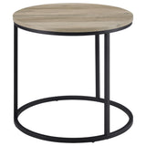 Lainey Distressed Pine Round Occasional Side End Table from Coaster - Luna Furniture