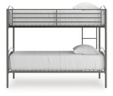 Lanceburg Gray Twin over Twin Bunk Bed and 2 Mattresses from Ashley - Luna Furniture