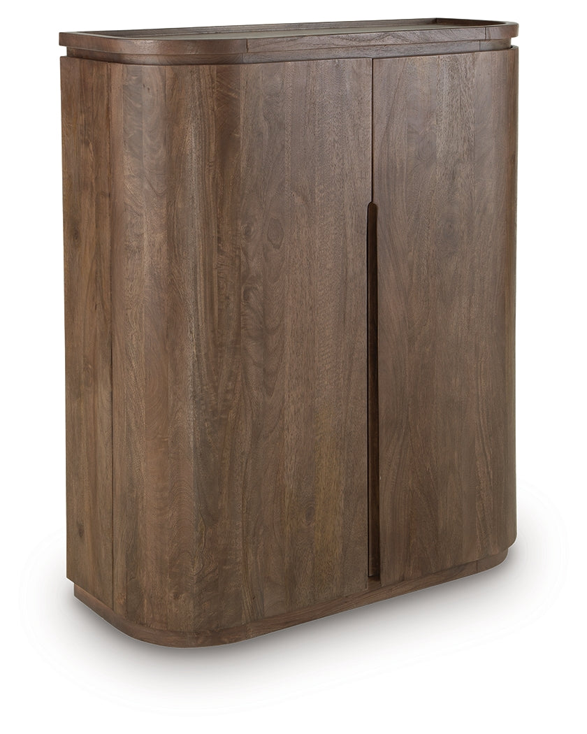 Landermont Medium Brown Bar Cabinet from Ashley - Luna Furniture