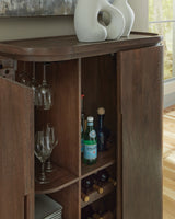 Landermont Medium Brown Bar Cabinet from Ashley - Luna Furniture