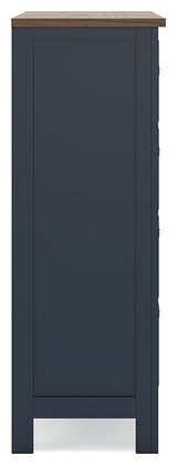 Landocken Brown/Blue Chest of Drawers from Ashley - Luna Furniture