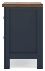 Landocken Brown/Blue Nightstand from Ashley - Luna Furniture