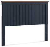 Landocken Queen Panel Headboard with Dresser in Brown/Blue from Ashley - Luna Furniture