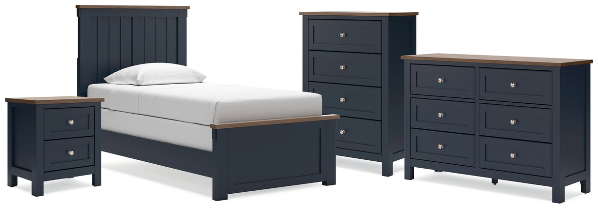 Landocken Twin Panel Bed, Dresser, Chest and Nightstand from Ashley - Luna Furniture
