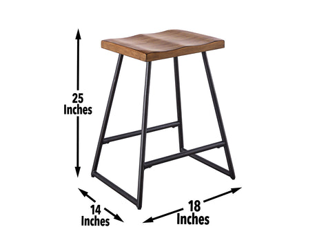 Landon 24″ Backless Counter Stool, Set of 2 from Steve Silver - Luna Furniture