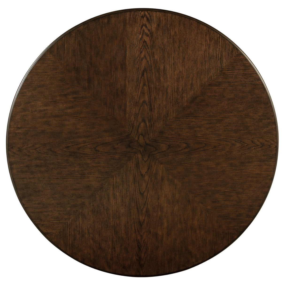 Landon Rich Brown Round Pedestal Dining Table from Coaster - Luna Furniture