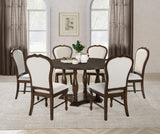 Landon Rich Brown Round Pedestal Dining Table from Coaster - Luna Furniture