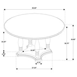 Landon Rich Brown Round Pedestal Dining Table from Coaster - Luna Furniture
