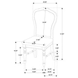 Landon Rich Brown Dining Side Chair, Set of 2 from Coaster - Luna Furniture