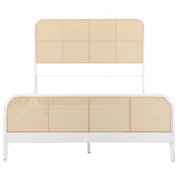 Lanewood White Polyethylene PE Rattan Upholstered Metal Queen Bed from Coaster - Luna Furniture