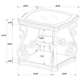 Laney Dark Merlot 2-Piece Glass Top Coffee and End Table Set from Coaster - Luna Furniture