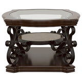Laney Dark Merlot 2-Piece Glass Top Coffee and End Table Set from Coaster - Luna Furniture