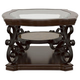 Laney Dark Merlot 3-Piece Glass Top Coffee and End Table Set from Coaster - Luna Furniture