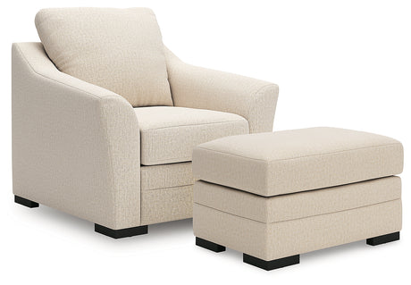 Lango Jute Chair and Ottoman from Ashley - Luna Furniture