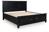 Lanolee Black California King Panel Storage Bed from Ashley - Luna Furniture