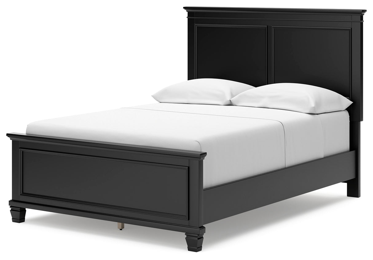 Lanolee Black Full Panel Bed and Chest from Ashley - Luna Furniture