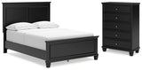 Lanolee Black Full Panel Bed and Chest from Ashley - Luna Furniture