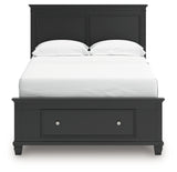 Lanolee Black Full Panel Storage Bed from Ashley - Luna Furniture