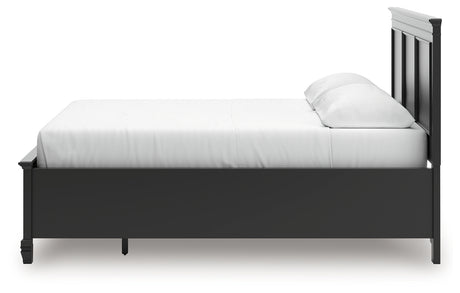 Lanolee California King Panel Storage Bed with Dresser and Nightstand in Black from Ashley - Luna Furniture