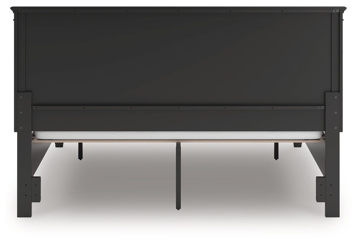 Lanolee California King Panel Storage Bed with Dresser in Black from Ashley - Luna Furniture
