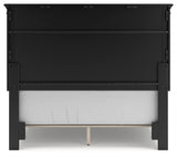 Lanolee Full Panel Bed with Mirrored Dresser and Chest in Black from Ashley - Luna Furniture