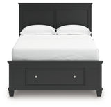 Lanolee Full Panel Storage Bed with Dresser and Chest in Black from Ashley Furniture - Luna Furniture