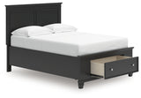 Lanolee Full Panel Storage Bed with Dresser and Chest in Black from Ashley Furniture - Luna Furniture
