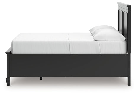 Lanolee Full Panel Storage Bed with Dresser and Chest in Black from Ashley - Luna Furniture