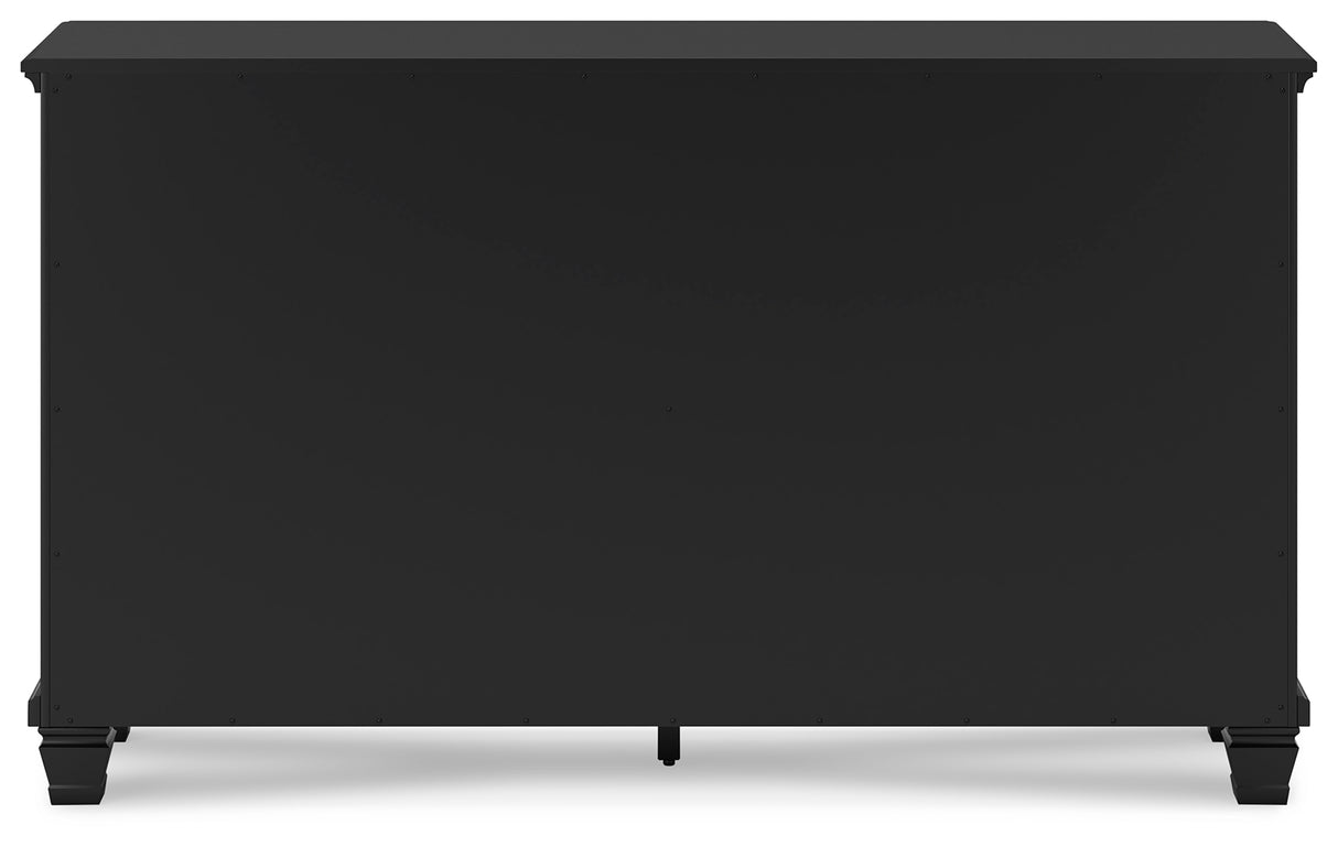 Lanolee Full Panel Storage Bed with Dresser and Chest in Black from Ashley Furniture - Luna Furniture