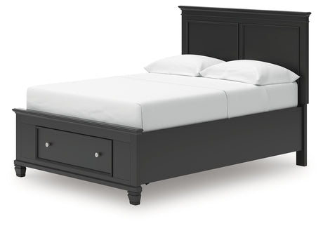 Lanolee Full Panel Storage Bed with Dresser and Nightstand in Black from Ashley - Luna Furniture