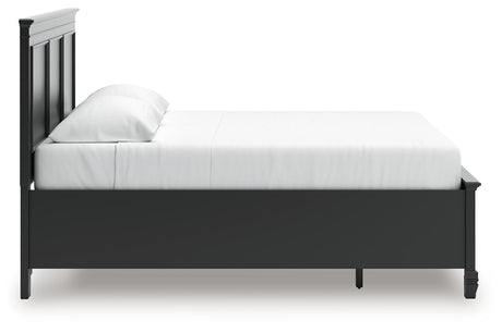 Lanolee King Panel Storage Bed with Dresser and Chest in Black from Ashley - Luna Furniture