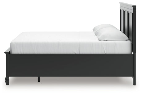 Lanolee King Panel Storage Bed with Dresser and Chest in Black from Ashley - Luna Furniture