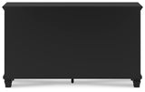 Lanolee King Panel Storage Bed with Dresser in Black from Ashley - Luna Furniture