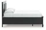 Lanolee Queen Panel Storage Bed with Mirrored Dresser and Nightstand in Black from Ashley Furniture - Luna Furniture