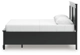 Lanolee Queen Panel Storage Bed with Mirrored Dresser and Nightstand in Black from Ashley Furniture - Luna Furniture